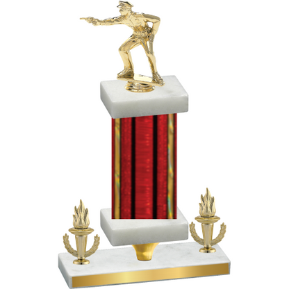 Premium Single Red Glacier Victory Shooter Trophy