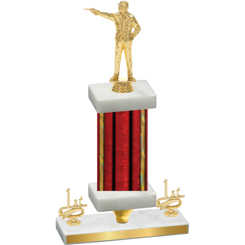 Premium Single Red Glacier First Place Shooter Trophy