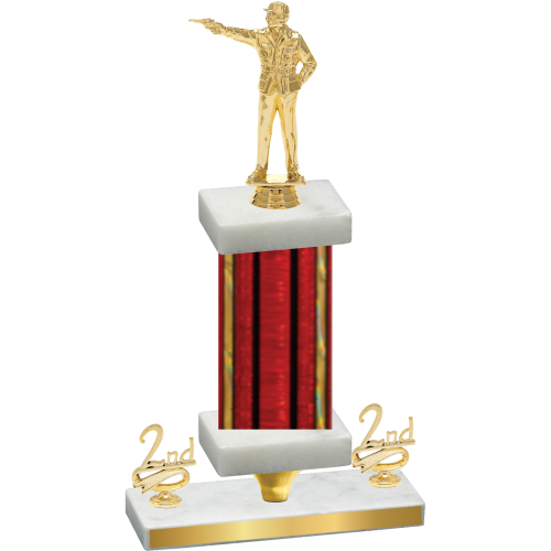 Premium Single Red Glacier Second Place Shooter Trophy