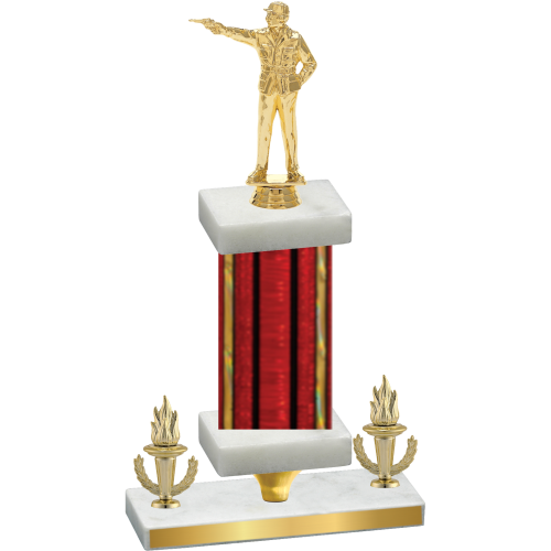 Premium Single Red Glacier Victory Shooter Trophy