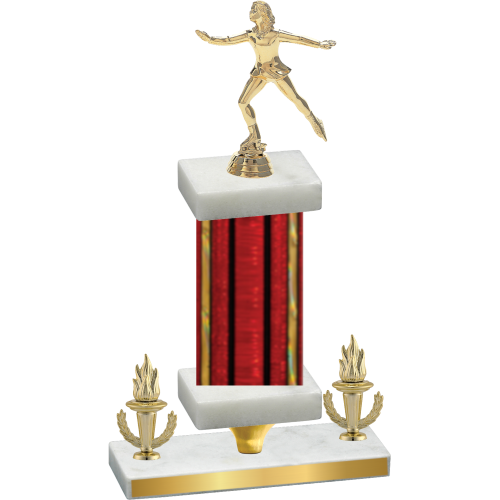 Premium Single Red Glacier Victory Skater Trophy