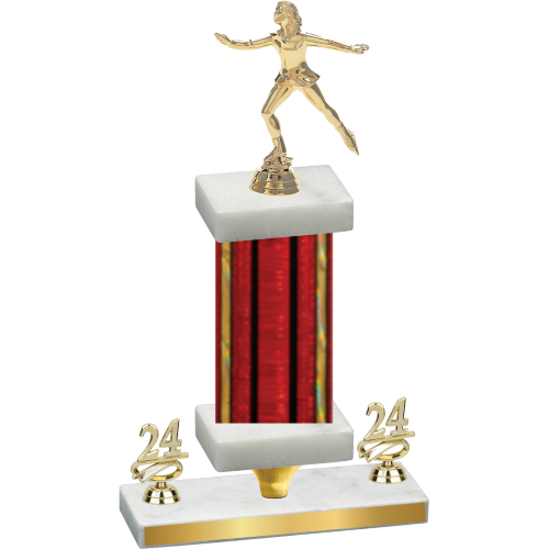 Premium Single Red Glacier Year Skater Trophy