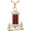 Premium Single Red Glacier Victory Weights Trophy