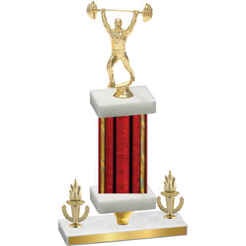 Premium Single Red Glacier Victory Weights Trophy