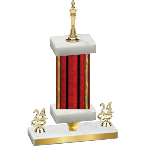 Premium Single Red Glacier Year Chess Trophy