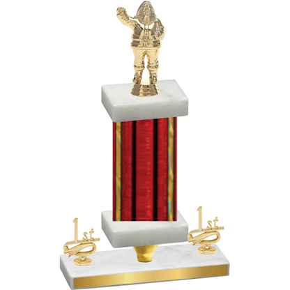 Premium Single Red Glacier First Place Holiday Trophy