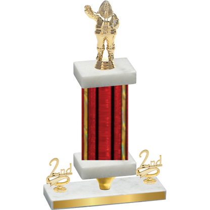 Premium Single Red Glacier Second Place Holiday Trophy