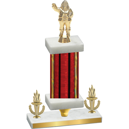 Premium Single Red Glacier Victory Holiday Trophy