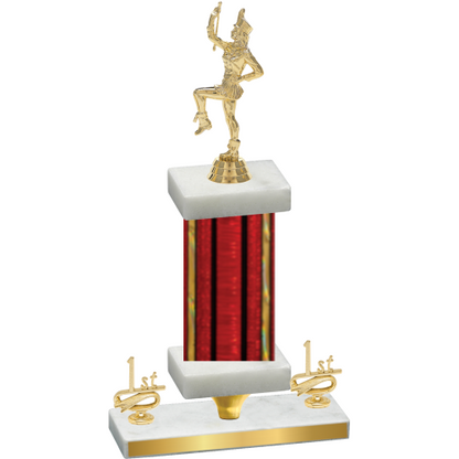 Premium Single Red Glacier First Place Majorette Trophy