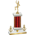 Premium Single Red Glacier Victory Majorette Trophy