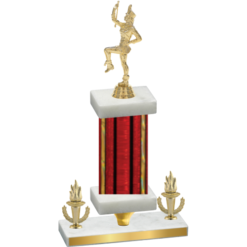 Premium Single Red Glacier Victory Majorette Trophy