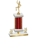 Premium Single Red Glacier Year Majorette Trophy