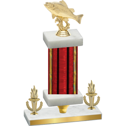 Premium Single Red Glacier Victory Fishing Trophy