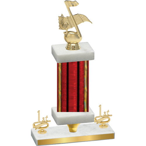 Premium Single Red Glacier First Place Music Trophy