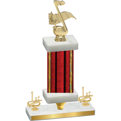 Premium Single Red Glacier First Place Music Trophy