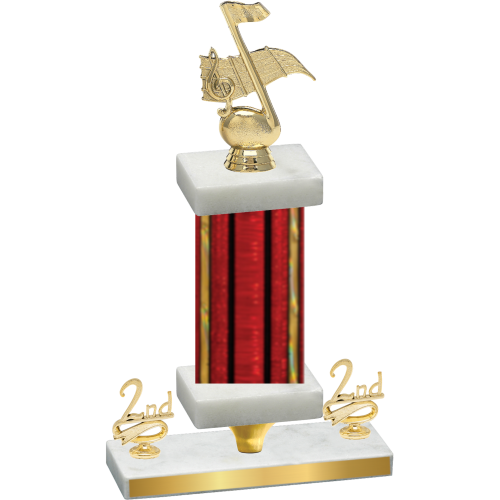 Premium Single Red Glacier Second Place Music Trophy