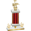 Premium Single Red Glacier Fourth Place Music Trophy