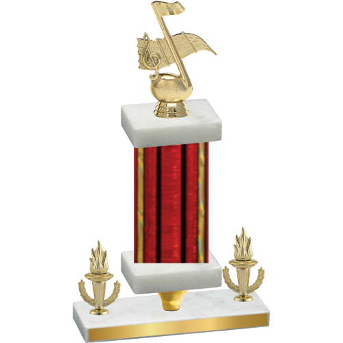 Premium Single Red Glacier Victory Music Trophy