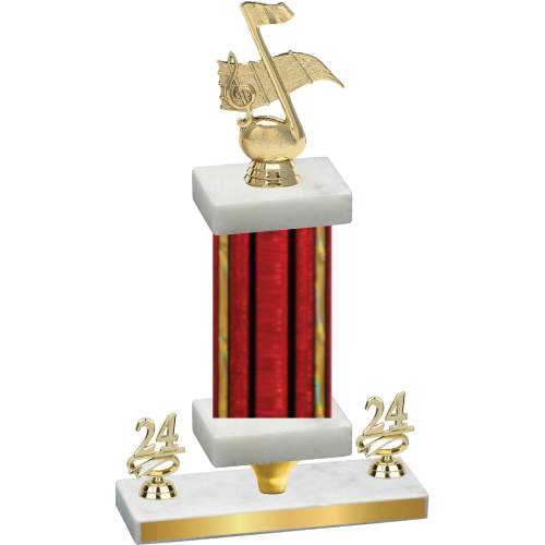 Premium Single Red Glacier Year Music Trophy