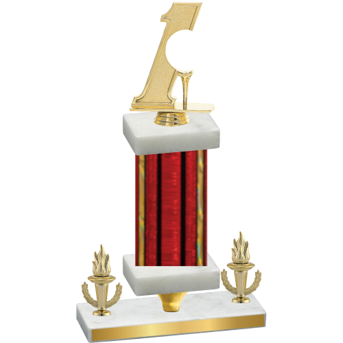 Premium Single Red Glacier Victory Golf Trophy