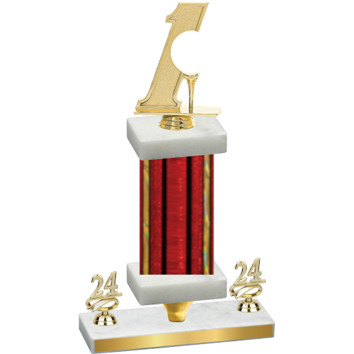 Premium Single Red Glacier Year Golf Trophy