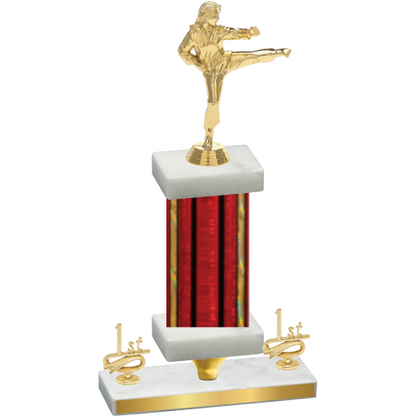 Premium Single Red Glacier First Place Karate Trophy