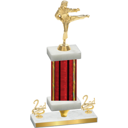 Premium Single Red Glacier Second Place Karate Trophy