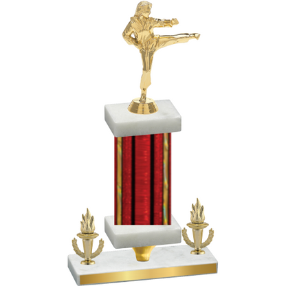 Premium Single Red Glacier Victory Karate Trophy