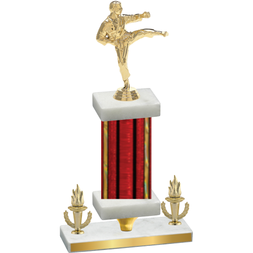 Premium Single Red Glacier Victory Karate Trophy