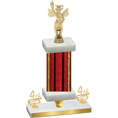 Premium Single Red Glacier Fourth Place Academics Trophy