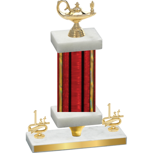 Premium Single Red Glacier First Place Academics Trophy