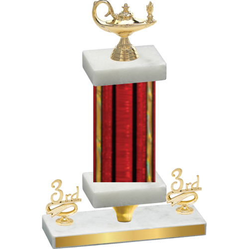 Premium Single Red Glacier Third Place Academics Trophy