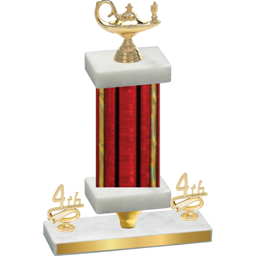 Premium Single Red Glacier Fourth Place Academics Trophy