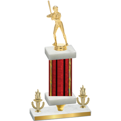 Premium Single Red Glacier Victory Softball Trophy