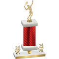 Premium Single Red Carbon Fiber Year Tennis Trophy
