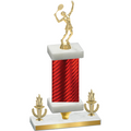 Premium Single Red Carbon Fiber Victory Tennis Trophy