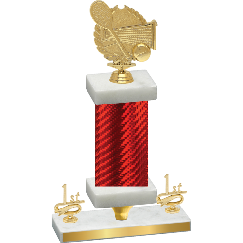 Premium Single Red Carbon Fiber First Place Tennis Trophy