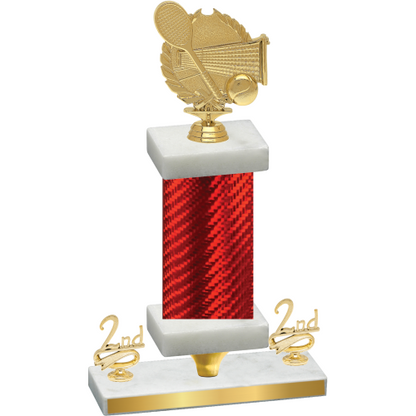 Premium Single Red Carbon Fiber Second Place Tennis Trophy