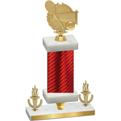 Premium Single Red Carbon Fiber Victory Tennis Trophy