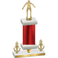 Premium Single Red Carbon Fiber Victory Wrestling Trophy