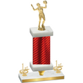 Premium Single Red Carbon Fiber First Place Volleyball Trophy