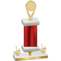 Premium Single Red Carbon Fiber First Place Insert Trophy