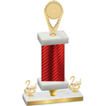 Premium Single Red Carbon Fiber Second Place Insert Trophy