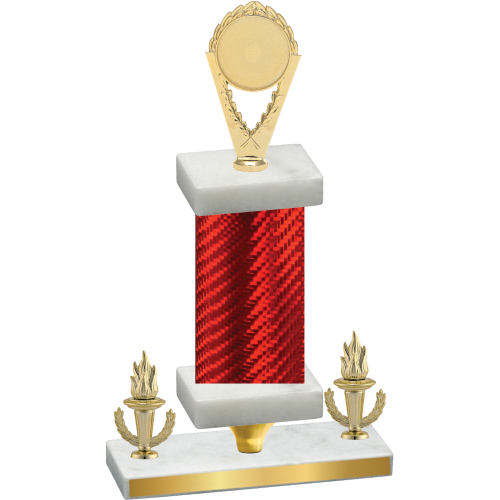 Premium Single Red Carbon Fiber Victory Insert Trophy