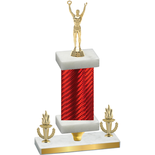 Premium Single Red Carbon Fiber Victory Victory Trophy