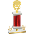Premium Single Red Carbon Fiber Third Place Pickleball Trophy
