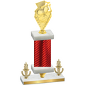 Premium Single Red Carbon Fiber Victory Pickleball Trophy