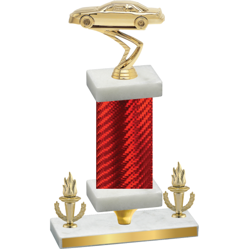 Premium Single Red Carbon Fiber Victory Cars Trophy