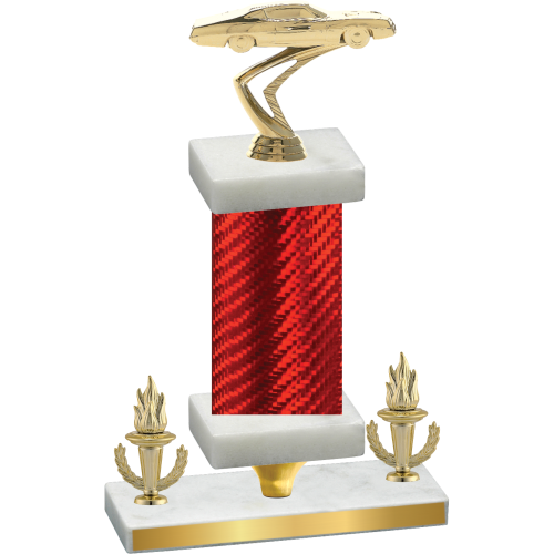 Premium Single Red Carbon Fiber Victory Cars Trophy