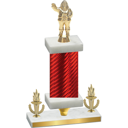 Premium Single Red Carbon Fiber Victory Holiday Trophy